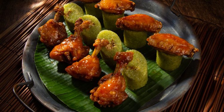 xôi gà chiên nước mắm